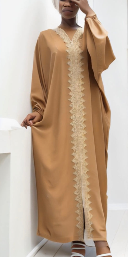 Longue Abaya à dentelle